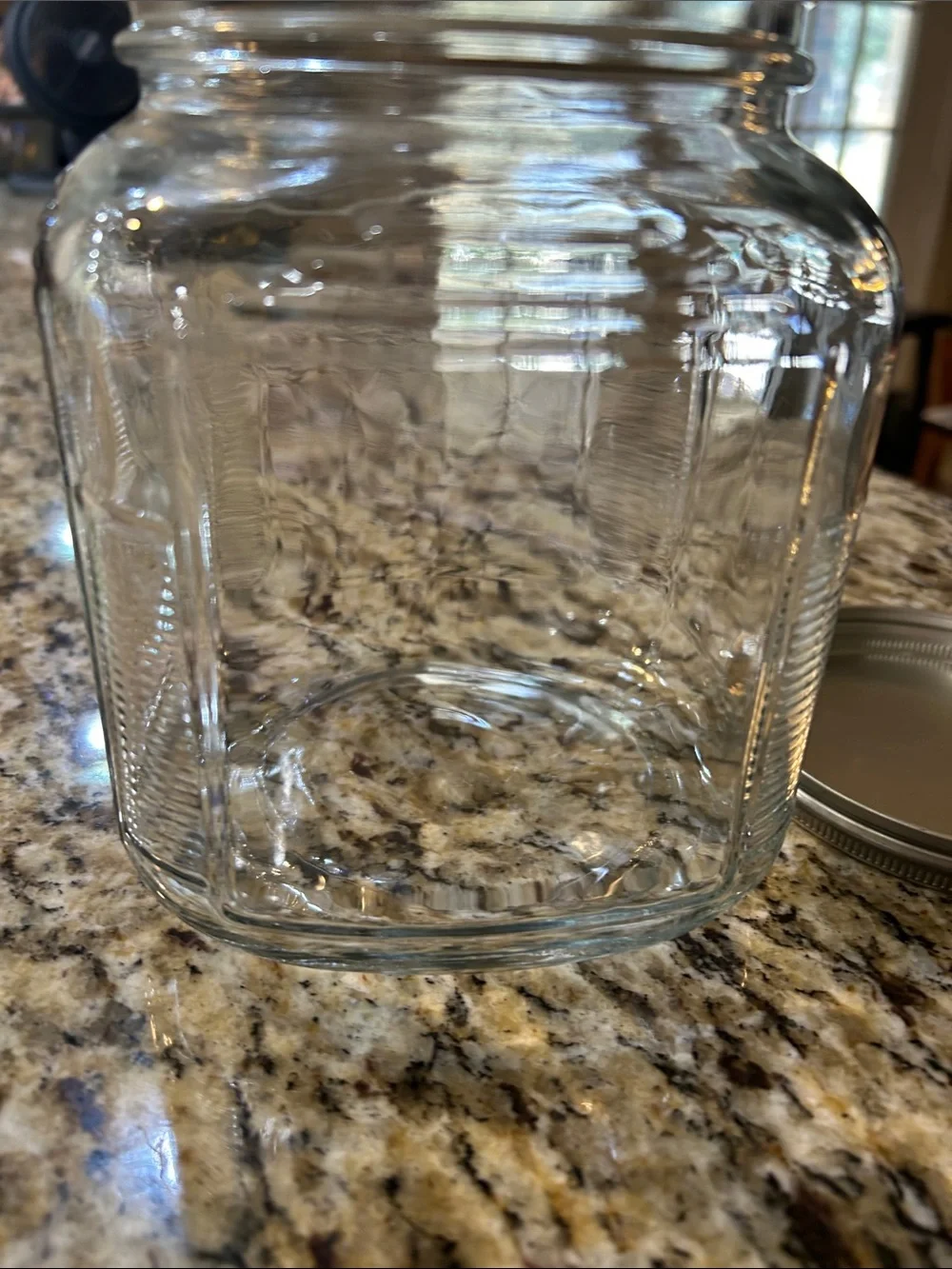 Glass Pantry Storage Jar with Metal Lid - Clear